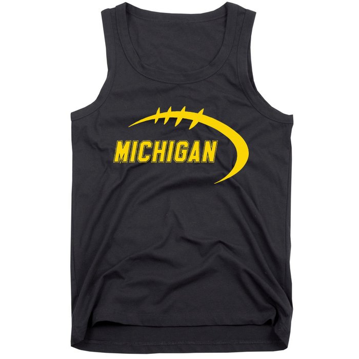 Michigan MI Throwback College Font Classic Tank Top
