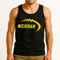 Michigan MI Throwback College Font Classic Tank Top