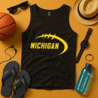 Michigan MI Throwback College Font Classic Tank Top