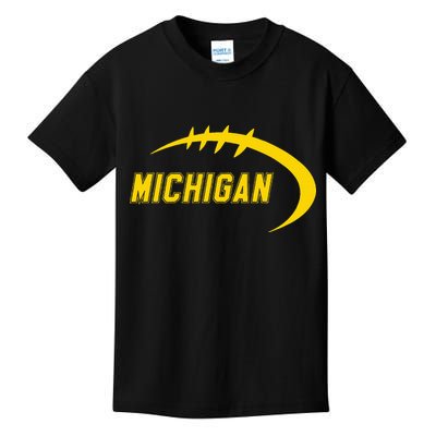 Michigan MI Throwback College Font Classic Kids T-Shirt