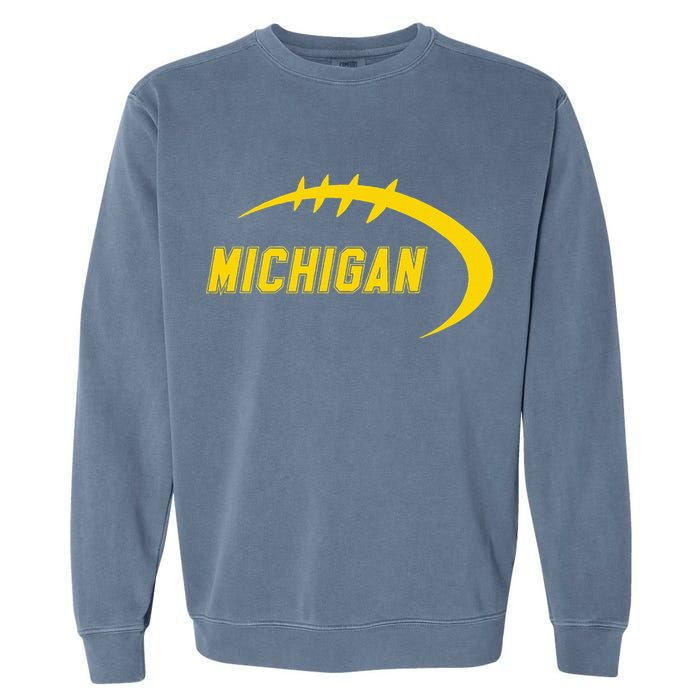 Michigan MI Throwback College Font Classic Garment-Dyed Sweatshirt