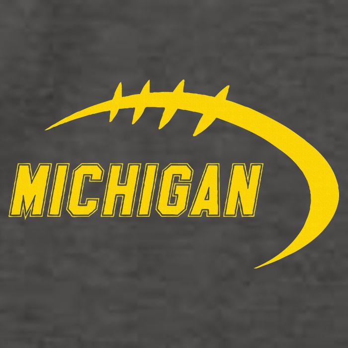 Michigan MI Throwback College Font Classic Vector Backpack