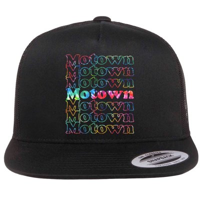 Motown Music Tie Dye Flat Bill Trucker Hat