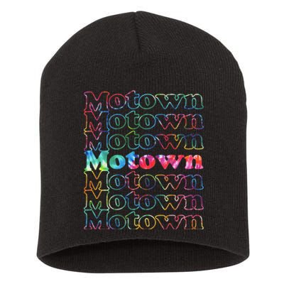 Motown Music Tie Dye Short Acrylic Beanie