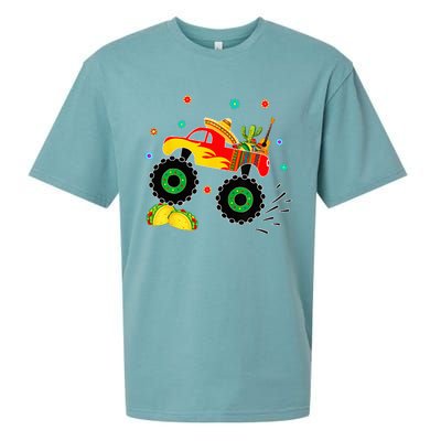 Mexican Monster Truck Taco Cinco De Mayo Party Sueded Cloud Jersey T-Shirt