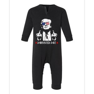 Missed Me Trump 2024 Infant Fleece One Piece