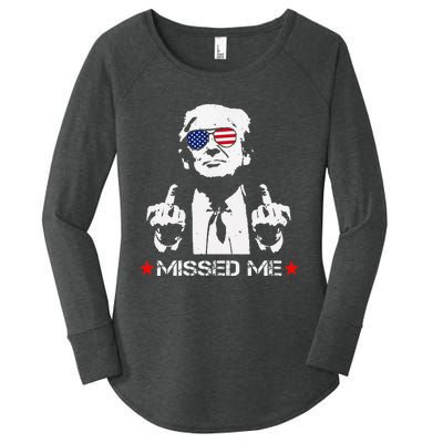 Missed Me Trump 2024 Women's Perfect Tri Tunic Long Sleeve Shirt