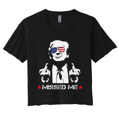 Missed Me Trump 2024 Women's Crop Top Tee