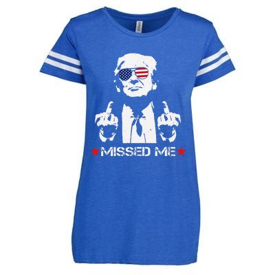 Missed Me Trump 2024 Enza Ladies Jersey Football T-Shirt