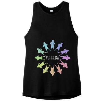 Matilda Musical Theatre Gradient Colour Circle Ladies PosiCharge Tri-Blend Wicking Tank