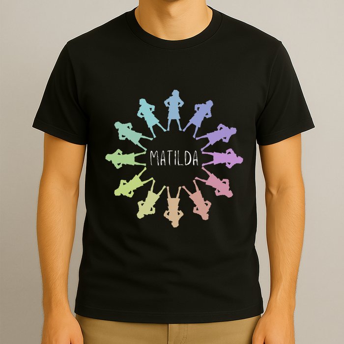 Matilda Musical Theatre Gradient Colour Circle T-Shirt