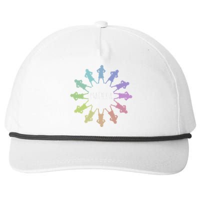 Matilda Musical Theatre Gradient Colour Circle Snapback Five-Panel Rope Hat