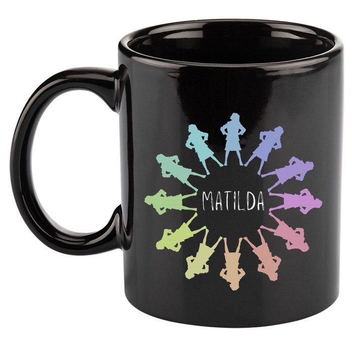 Matilda Musical Theatre Gradient Colour Circle 11oz C Handle Ceramic Mug