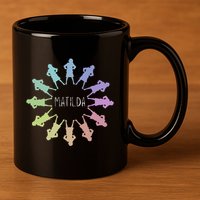 Matilda Musical Theatre Gradient Colour Circle 11oz C Handle Ceramic Mug