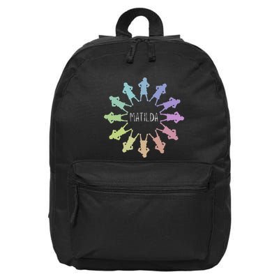Matilda Musical Theatre Gradient Colour Circle 16 in Basic Backpack