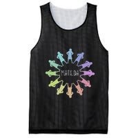 Matilda Musical Theatre Gradient Colour Circle Mesh Reversible Basketball Jersey Tank