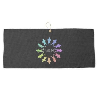 Matilda Musical Theatre Gradient Colour Circle Large Microfiber Waffle Golf Towel