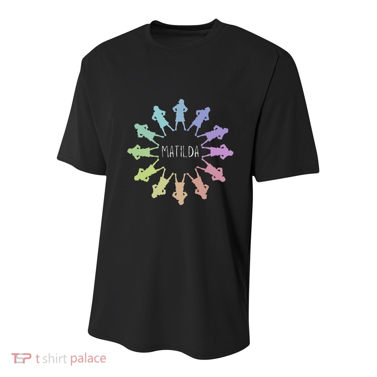 Matilda Musical Theatre Gradient Colour Circle Youth Performance Sprint T-Shirt