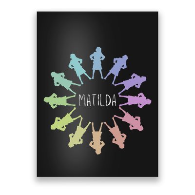Matilda Musical Theatre Gradient Colour Circle Poster