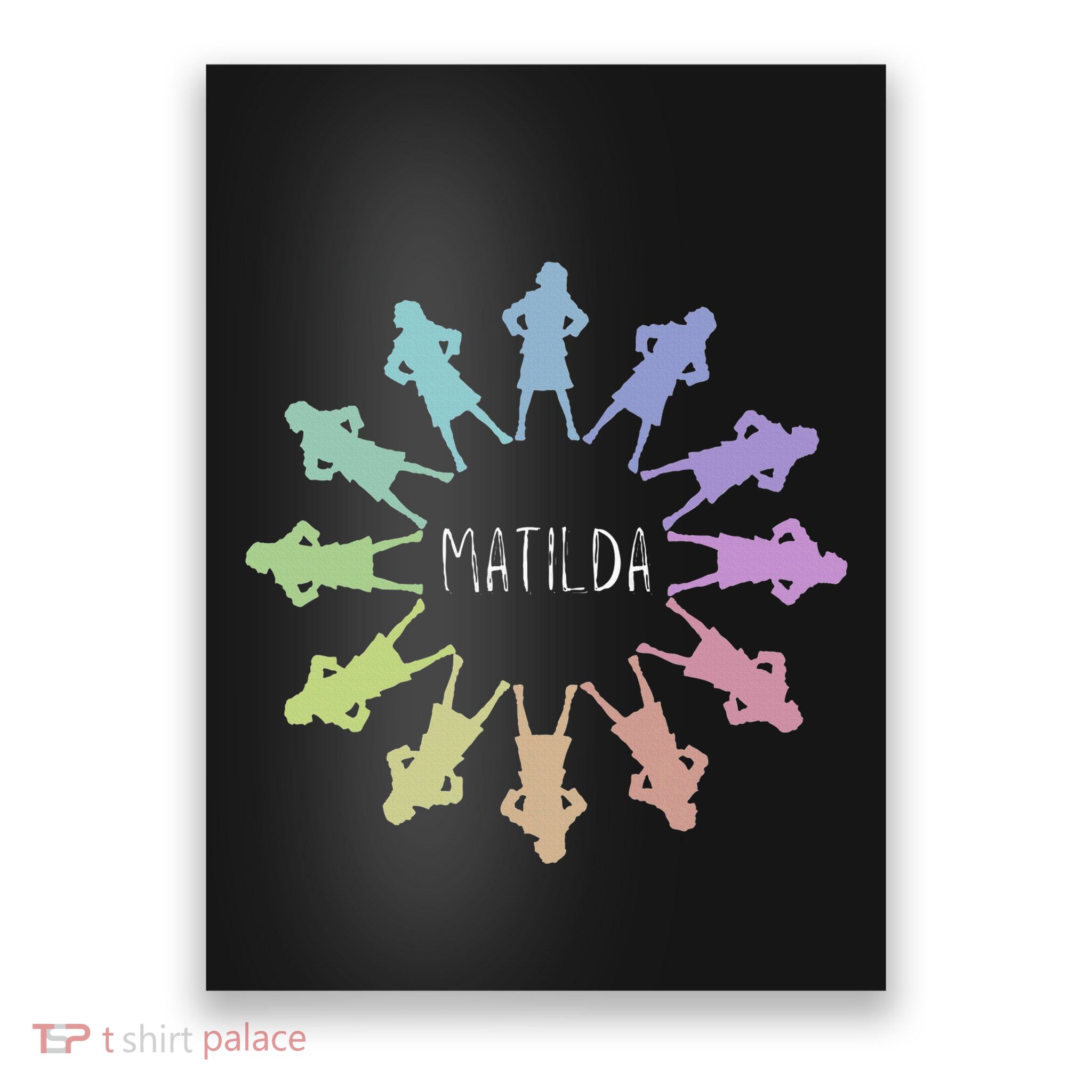 Matilda Musical Theatre Gradient Colour Circle Poster