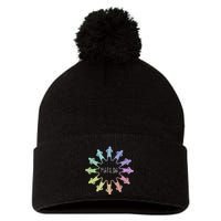 Matilda Musical Theatre Gradient Colour Circle Pom Pom 12in Knit Beanie