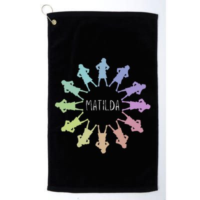 Matilda Musical Theatre Gradient Colour Circle Golf Towel