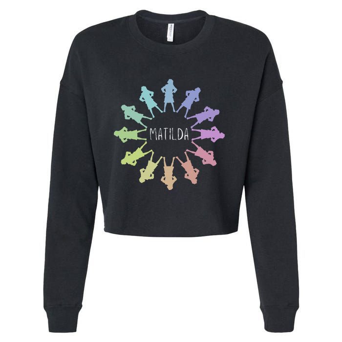 Matilda Musical Theatre Gradient Colour Circle Cropped Pullover Crew