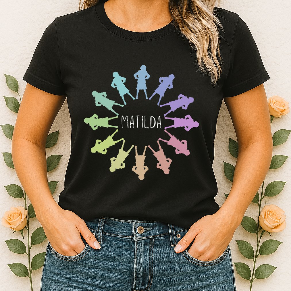 Matilda Musical Theatre Gradient Colour Circle Womens T-Shirt