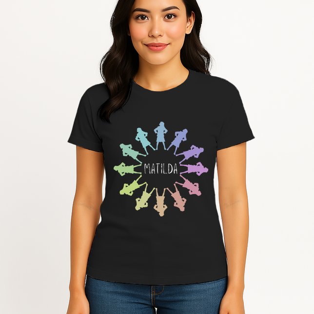 Matilda Musical Theatre Gradient Colour Circle Womens T-Shirt