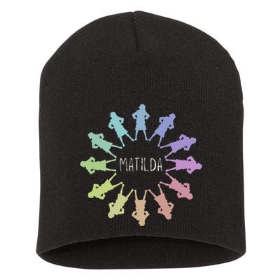 Matilda Musical Theatre Gradient Colour Circle Short Acrylic Beanie
