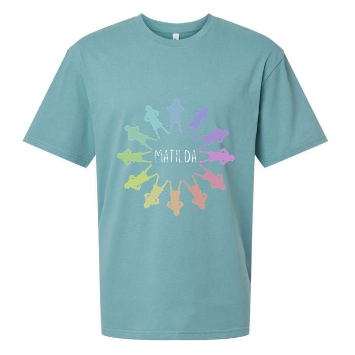 Matilda Musical Theatre Gradient Colour Circle Sueded Cloud Jersey T-Shirt
