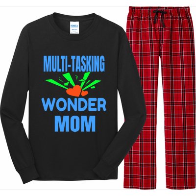 Mom Multi Tasking Wonder Mom Gift Long Sleeve Pajama Set