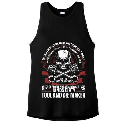 Machining Machinist Tool And Die Maker Ladies PosiCharge Tri-Blend Wicking Tank