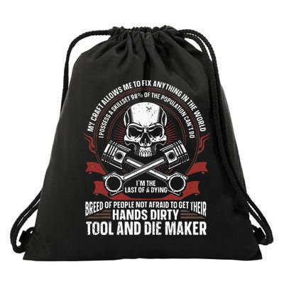 Machining Machinist Tool And Die Maker Drawstring Bag