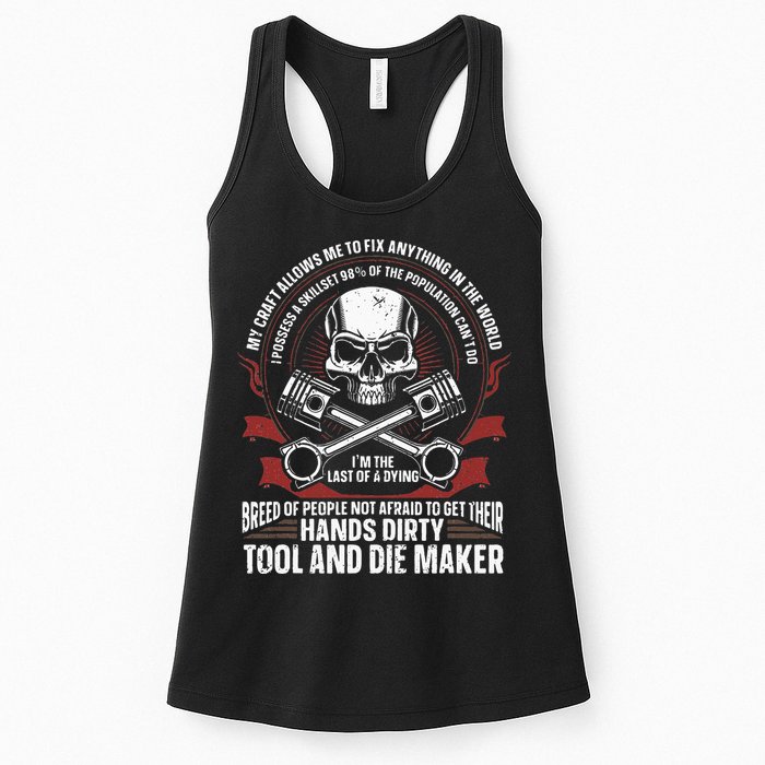 Machining Machinist Tool And Die Maker Womens Tank Top