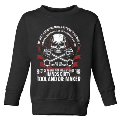 Machining Machinist Tool And Die Maker Toddler Sweatshirt
