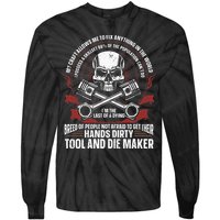 Machining Machinist Tool And Die Maker Tie-Dye Long Sleeve Shirt