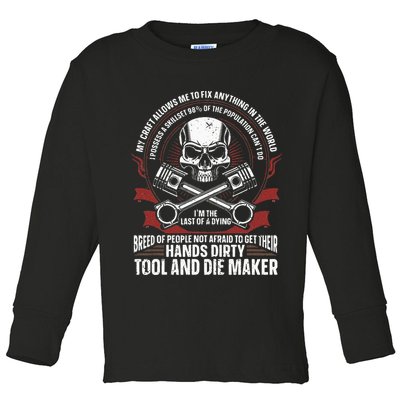 Machining Machinist Tool And Die Maker Toddler Long Sleeve Shirt