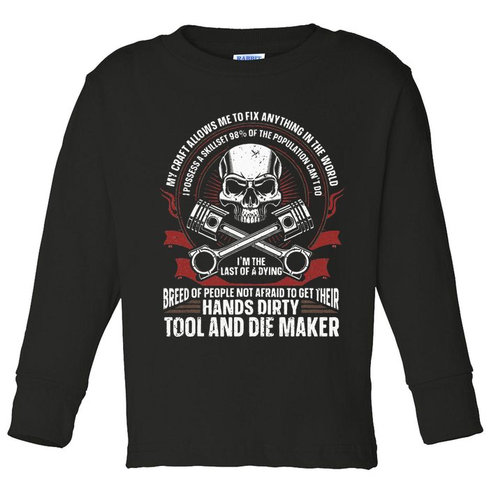 Machining Machinist Tool And Die Maker Toddler Long Sleeve Shirt