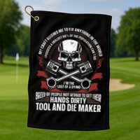 Machining Machinist Tool And Die Maker Golf Towel