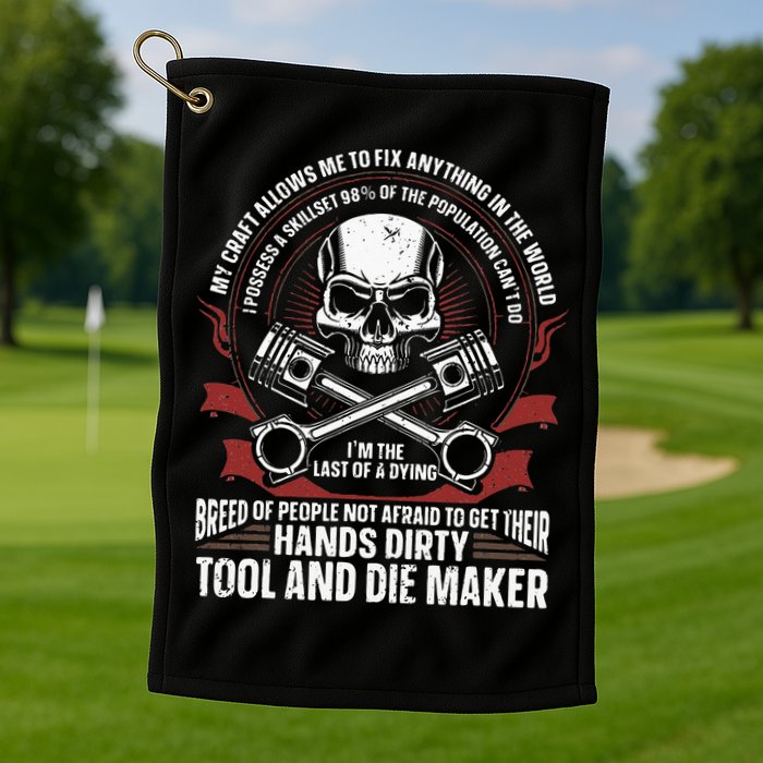 Machining Machinist Tool And Die Maker Golf Towel
