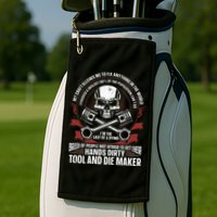 Machining Machinist Tool And Die Maker Golf Towel