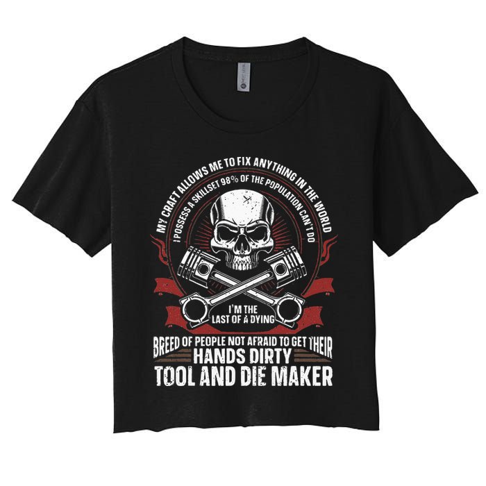 Machining Machinist Tool And Die Maker Crop Top