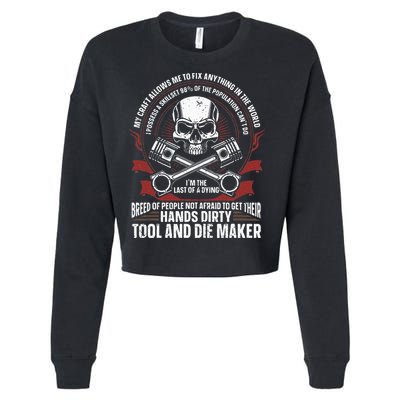 Machining Machinist Tool And Die Maker Cropped Pullover Crew