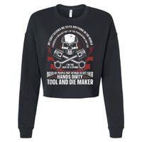 Machining Machinist Tool And Die Maker Cropped Pullover Crew