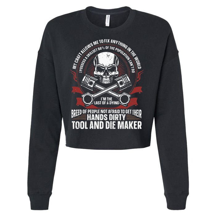 Machining Machinist Tool And Die Maker Cropped Pullover Crew