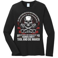 Machining Machinist Tool And Die Maker Ladies Long Sleeve Shirt