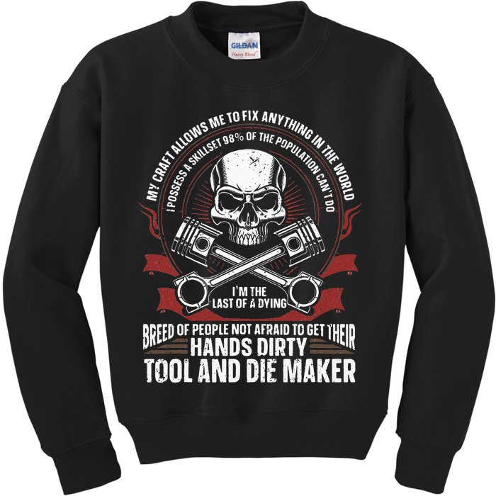 Machining Machinist Tool And Die Maker Kids Sweatshirt