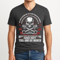 Machining Machinist Tool And Die Maker V-Neck T-Shirt