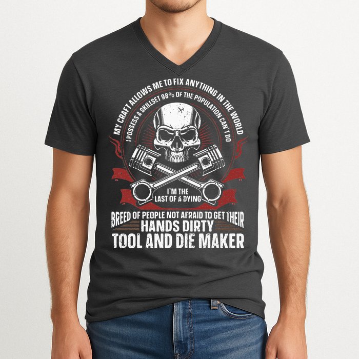 Machining Machinist Tool And Die Maker V-Neck T-Shirt